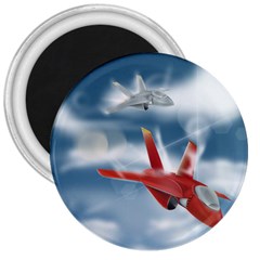 America Jet Fighter Air Force 3  Button Magnet by NickGreenaway