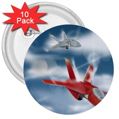 America Jet Fighter Air Force 3  Button (10 Pack) by NickGreenaway