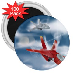 America Jet Fighter Air Force 3  Button Magnet (100 Pack) by NickGreenaway