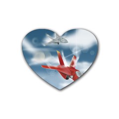 America Jet Fighter Air Force Drink Coasters (heart) by NickGreenaway