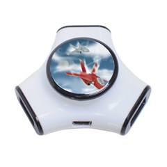 America Jet Fighter Air Force 3 Port Usb Hub