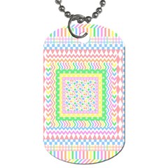 Layered Pastels Dog Tag (one Sided) by StuffOrSomething