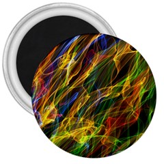 Colourful Flames  3  Button Magnet by Colorfulart23