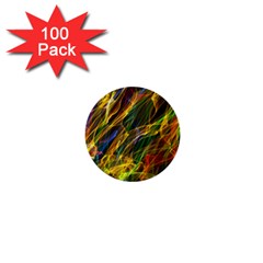 Colourful Flames  1  Mini Button (100 pack)