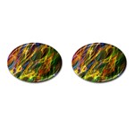 Colourful Flames  Cufflinks (Oval) Front(Pair)