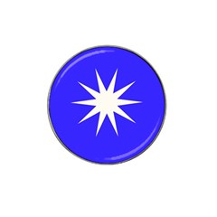 Deep Blue And White Star Golf Ball Marker 4 Pack (for Hat Clip) by Colorfulart23