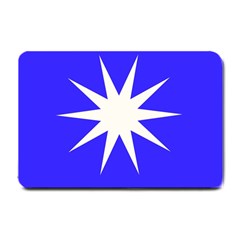 Deep Blue And White Star Small Door Mat