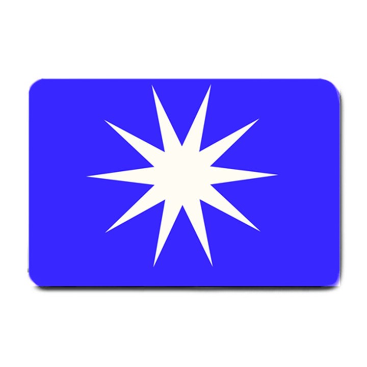 Deep Blue And White Star Small Door Mat