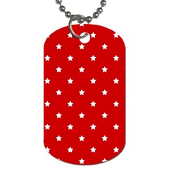 White Stars On Red Dog Tag (two-sided)  by StuffOrSomething