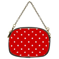 White Stars On Red Chain Purse (two Sided)  by StuffOrSomething