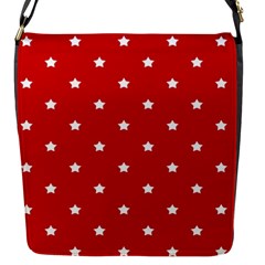 White Stars On Red Flap Closure Messenger Bag (small) by StuffOrSomething