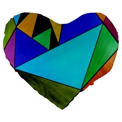 Abstract 19  Premium Heart Shape Cushion by Siebenhuehner
