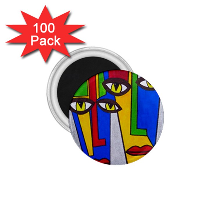 Face 1.75  Button Magnet (100 pack)