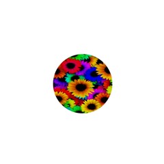 Colorful Sunflowers 1  Mini Button by StuffOrSomething