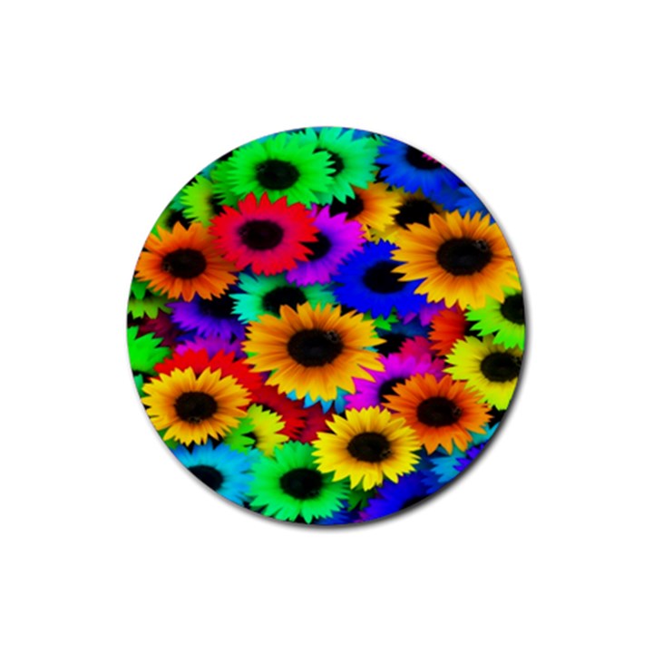 Colorful Sunflowers Drink Coaster (Round)