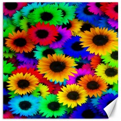 Colorful Sunflowers Canvas 12  X 12  (unframed) by StuffOrSomething