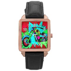 Chopper Rose Gold Leather Watch 