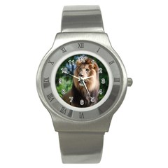 Regal Lion Stainless Steel Watch (slim)