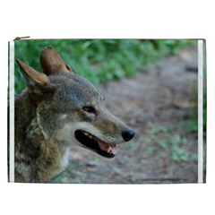 Red Wolf Cosmetic Bag (xxl) by AnimalLover