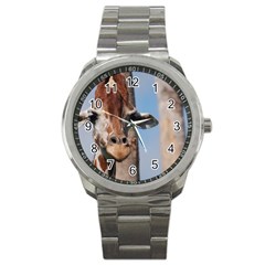 Cute Giraffe Sport Metal Watch