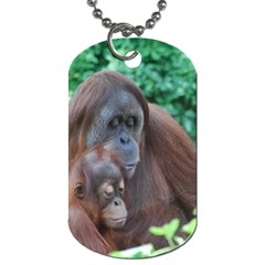 Orangutan Family Dog Tag (one Sided) by AnimalLover