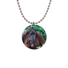 Orangutan Family Button Necklace by AnimalLover