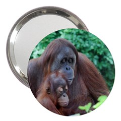 Orangutan Family 3  Handbag Mirror by AnimalLover