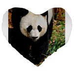 Giant Panda 19  Premium Heart Shape Cushion Front