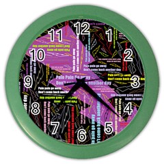 Pain Pain Go Away Wall Clock (color)