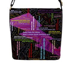 Pain Pain Go Away Flap Closure Messenger Bag (large) by FunWithFibro