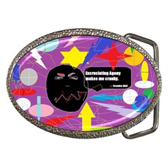 Excruciating Agony Belt Buckle (oval) by FunWithFibro