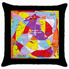 Ain t One Pain Black Throw Pillow Case by FunWithFibro