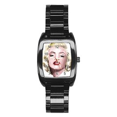 Marilyn Stainless Steel Barrel Watch by malobishop