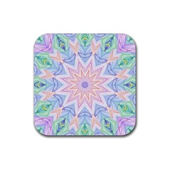 Soft Rainbow Star Mandala Drink Coasters 4 Pack (square) by Zandiepants