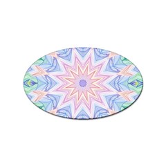 Soft Rainbow Star Mandala Sticker (oval) by Zandiepants