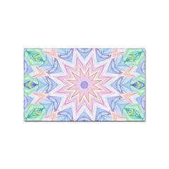 Soft Rainbow Star Mandala Sticker (rectangle) by Zandiepants