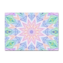 Soft Rainbow Star Mandala A4 Sticker 100 Pack by Zandiepants