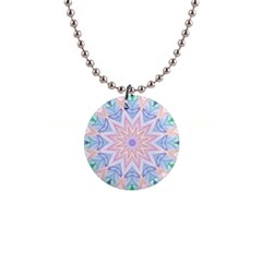 Soft Rainbow Star Mandala Button Necklace by Zandiepants