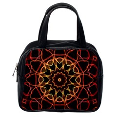 Yellow And Red Mandala Classic Handbag (one Side)