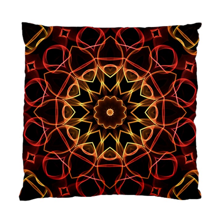 Yellow And Red Mandala Cushion Case (Two Sided) 