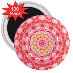 Yellow Pink Romance 3  Button Magnet (100 Pack) by Zandiepants