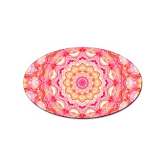 Yellow Pink Romance Sticker (oval) by Zandiepants