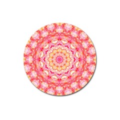 Yellow Pink Romance Magnet 3  (round) by Zandiepants