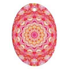 Yellow Pink Romance Oval Ornament (two Sides) by Zandiepants