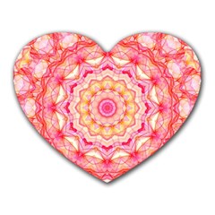 Yellow Pink Romance Mouse Pad (heart) by Zandiepants