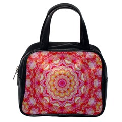 Yellow Pink Romance Classic Handbag (one Side) by Zandiepants