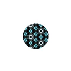 Pale Blue Elegant Retro 1  Mini Button Magnet by Colorfulart23