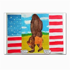 Big Foot,bison U,s,a, Flag Postcard 4 x 6  (10 Pack) by creationtruth