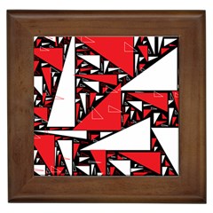 Titillating Triangles Framed Ceramic Tile