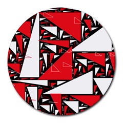 Titillating Triangles 8  Mouse Pad (round) by StuffOrSomething